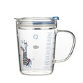 High Borosilicate Glass Cup Clear Glass Milk Cup Juice Coffee Cup With Straw for Children