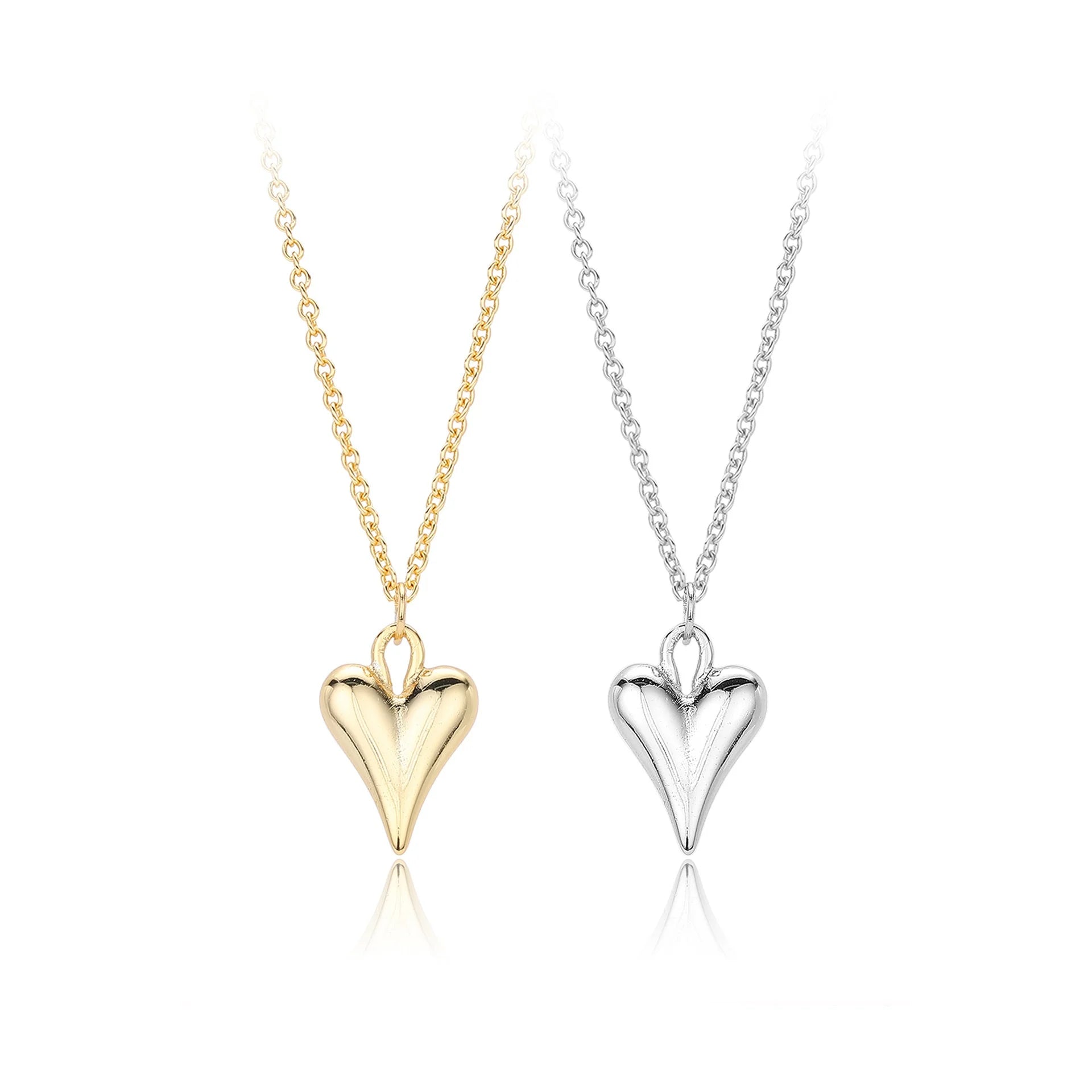 New S925 Sterling Silver Heart Pendant Necklace for Women Delicate Fine Jewelry Romantic Dainty Chain for Gift & Daily Wear