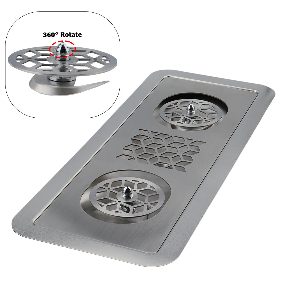 304 Stainless Steel Kitchen Sink With Glass Rinser 360 Degrees Rotating Double Sprinkler Kitchen Cup Washer
