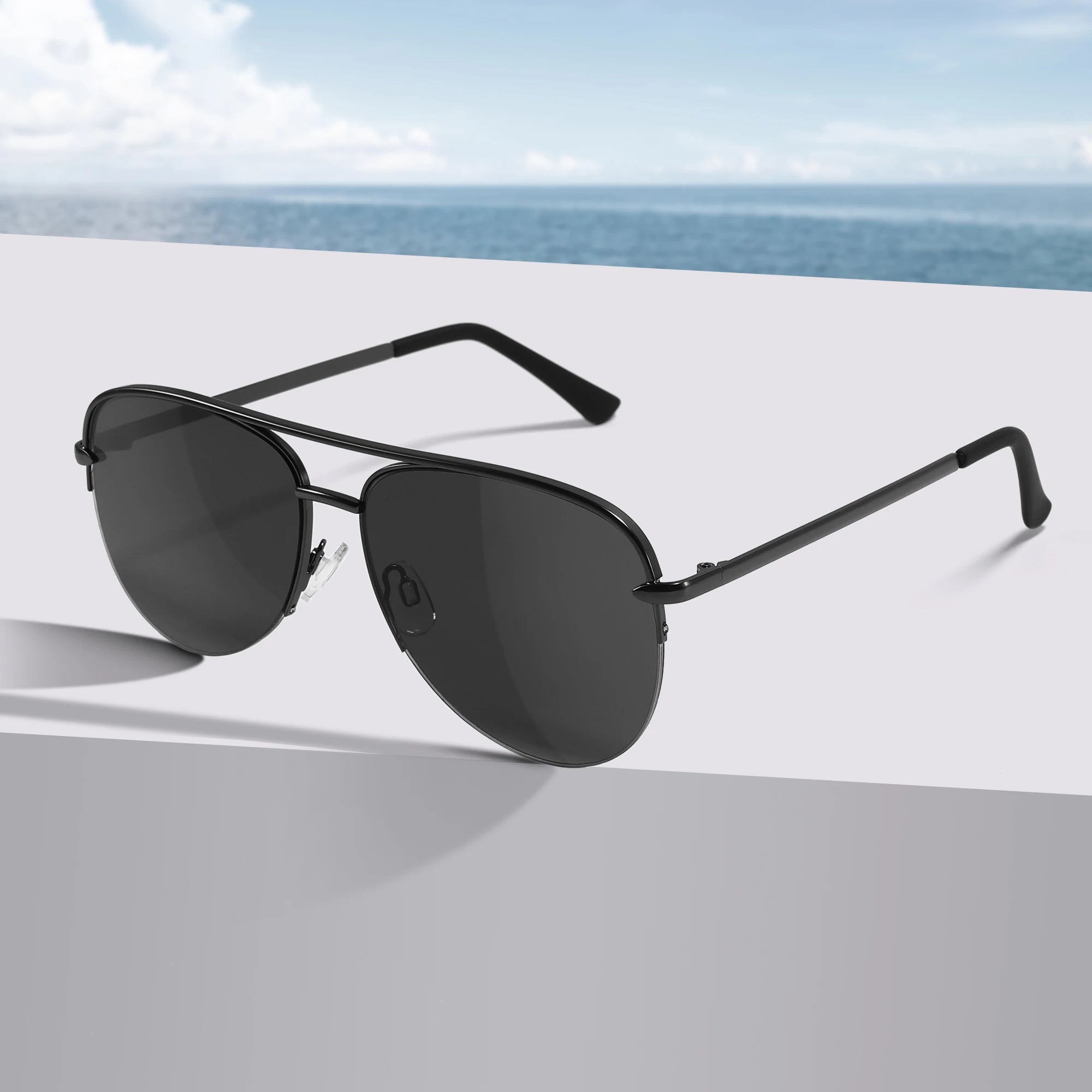 New Arrival 2024 Designer Metal Frame Custom logo Classic Sunglasses for Men Women Fashion Shades Sun Glasses
