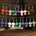 Classic Crystal Mushroom Drop Earrings Natural Shaped Dangling Healing Energy Reiki Balancing Jewelry for Women