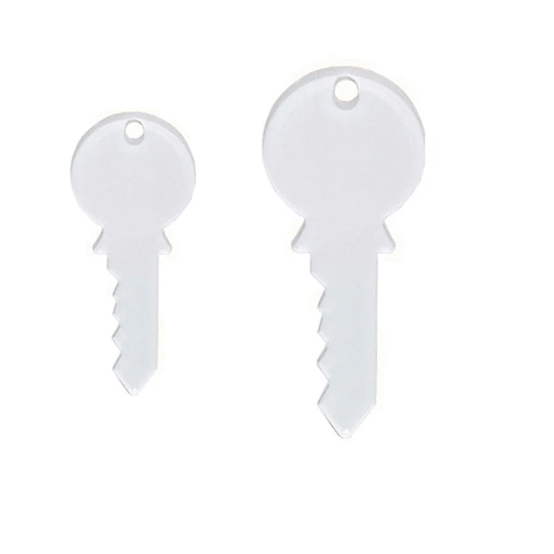 Sublimation Blanks Key Shape Key Chain Custom Single Side Acrylic Key Rings