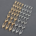 M1108 10 Pcs/lot Wholesale Gold Silver Lobster Clasp Hooks DIY Necklace Bracelet Jewelry Making Accessories Bag