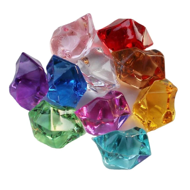 Decorative Miniature Crushed Ice Rock Simulated Ice Block Acrylic Ice Cube for Photography Prop Home Decoration Supplies