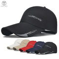 Mens Sporty Street Style Baseball Cap Korean Casual Trendy Outdoor Sunscreen Hat with Puff Printing Customizable Fabric
