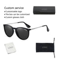 2024 Vintage Retro Classic Trendy Custom Logo Round Frame Metal TAC Lenses Sunglasses Polarized Women Sunglasses