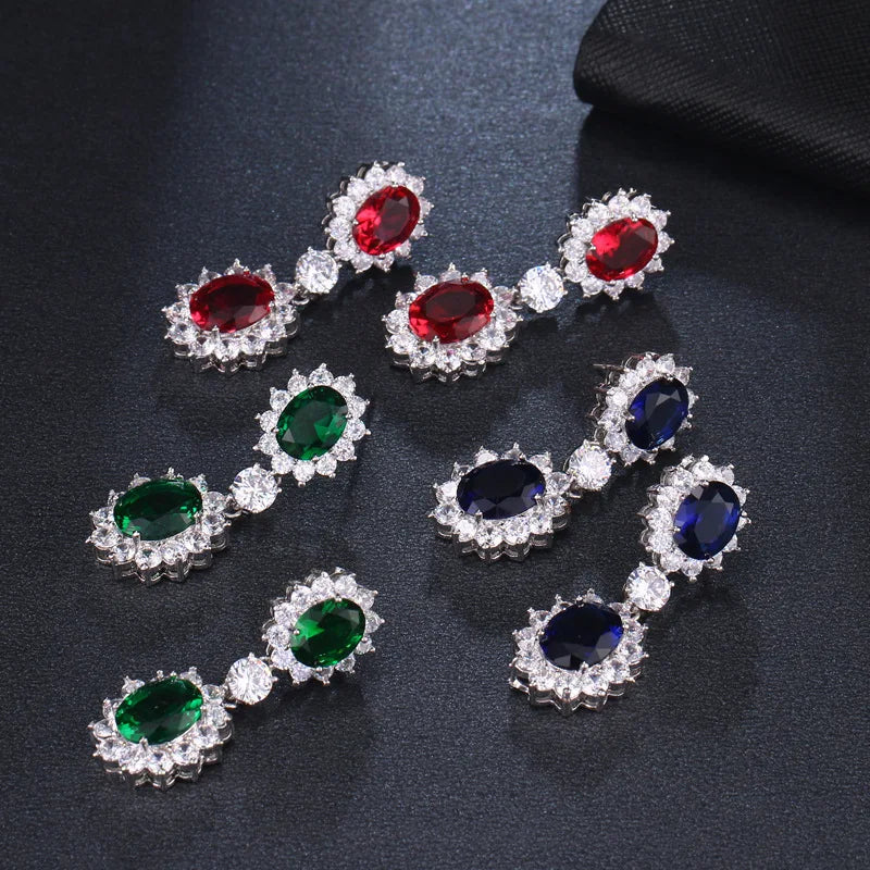 Women's Popular Earrings Multicolor Oval Earrings Fashion Jewelry Accessories Fashion Jewelry Earrings