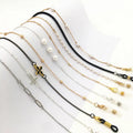 Hot Selling Gold Plated Multi-Color Anti-Slip Eyeglass Lanyard Durable Metal Hanging Neck Eyewear Strap Chain Holder