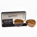 Oem Unisex Custom Shaped Classic Pilot Sunglasses Logo  Mens Women Sunglasses Polarized Uv400 Shades  Sunglasses With Case