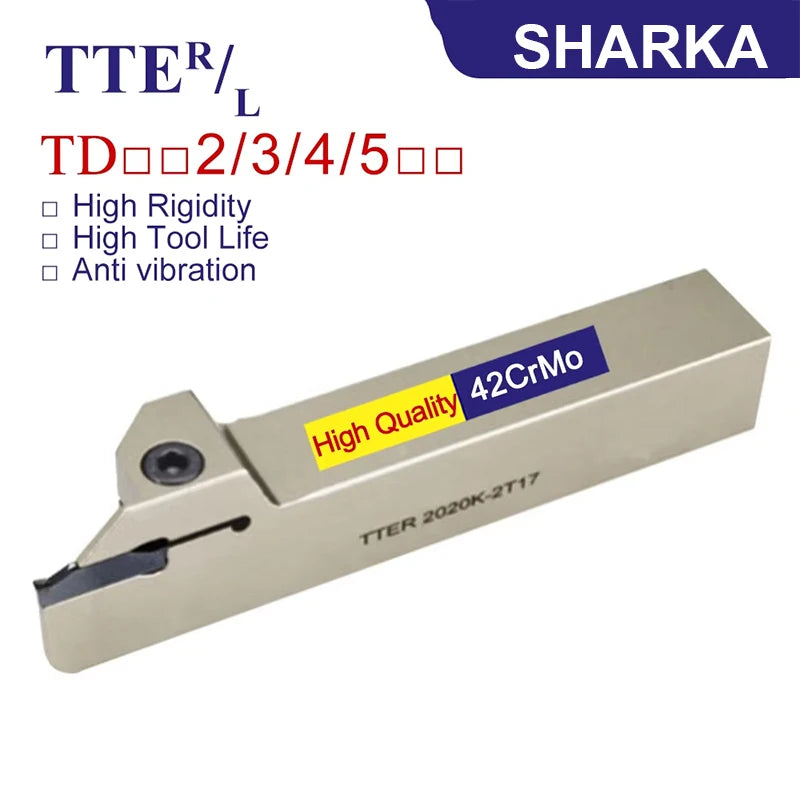 SHARKA Left Hand Tool Holder Grooving and  Parting Tool Holder TTER 1212 TTER1616K TTER2525 TTER2020 Slotting Tool