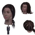 100% Human Body Wave Hair Mannequin Head Kinky Curly Real Hair Cosmetology Doll for Hair-Styling Practice Trainig Tool