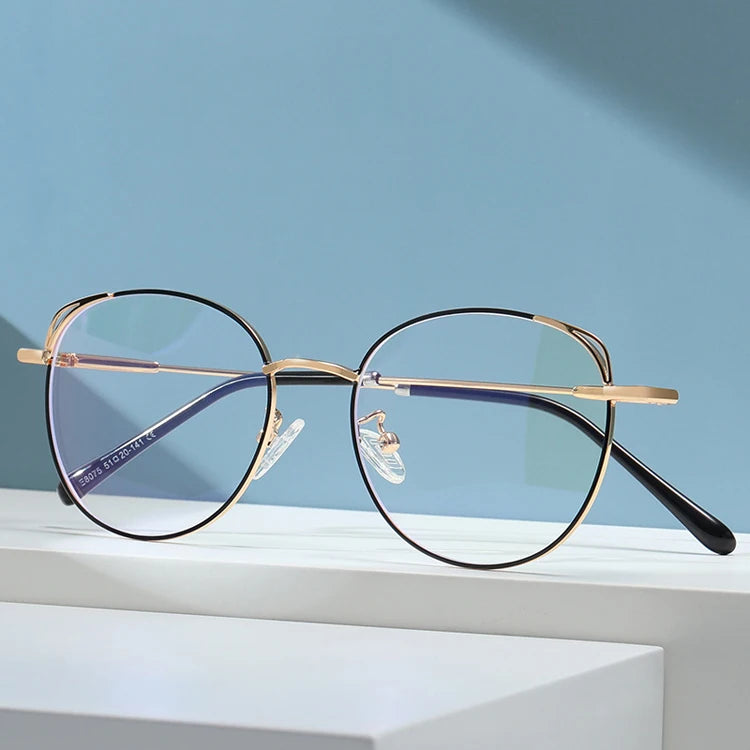 2026 New Arrival Designer Customized Metal Unisex Optical Frames Wholesale Customized Eyeglasses for Women Solid Computer