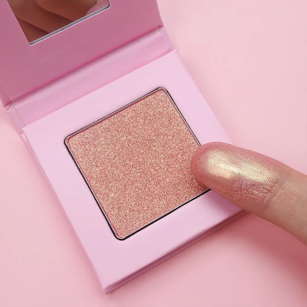 Face Private Label Loose Highlighter Powder Pink Vegan Pressed Makeup Highlighter Palette
