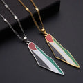 Wholesale Various Palestine Necklace Jewelry Fashion Stainless Steel Enamel Israel Palestine Flag Map Pendant Necklace Women Men
