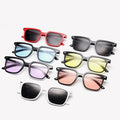 97015 Fashion square Retro Black Oversize Plastic Frame Sunglasses Sun Shades