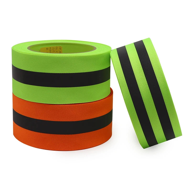 50mm Fluorescent Reflective Ribbon Strap and Webbing for Sewing on Clothing Bags Shoes Home Textiles