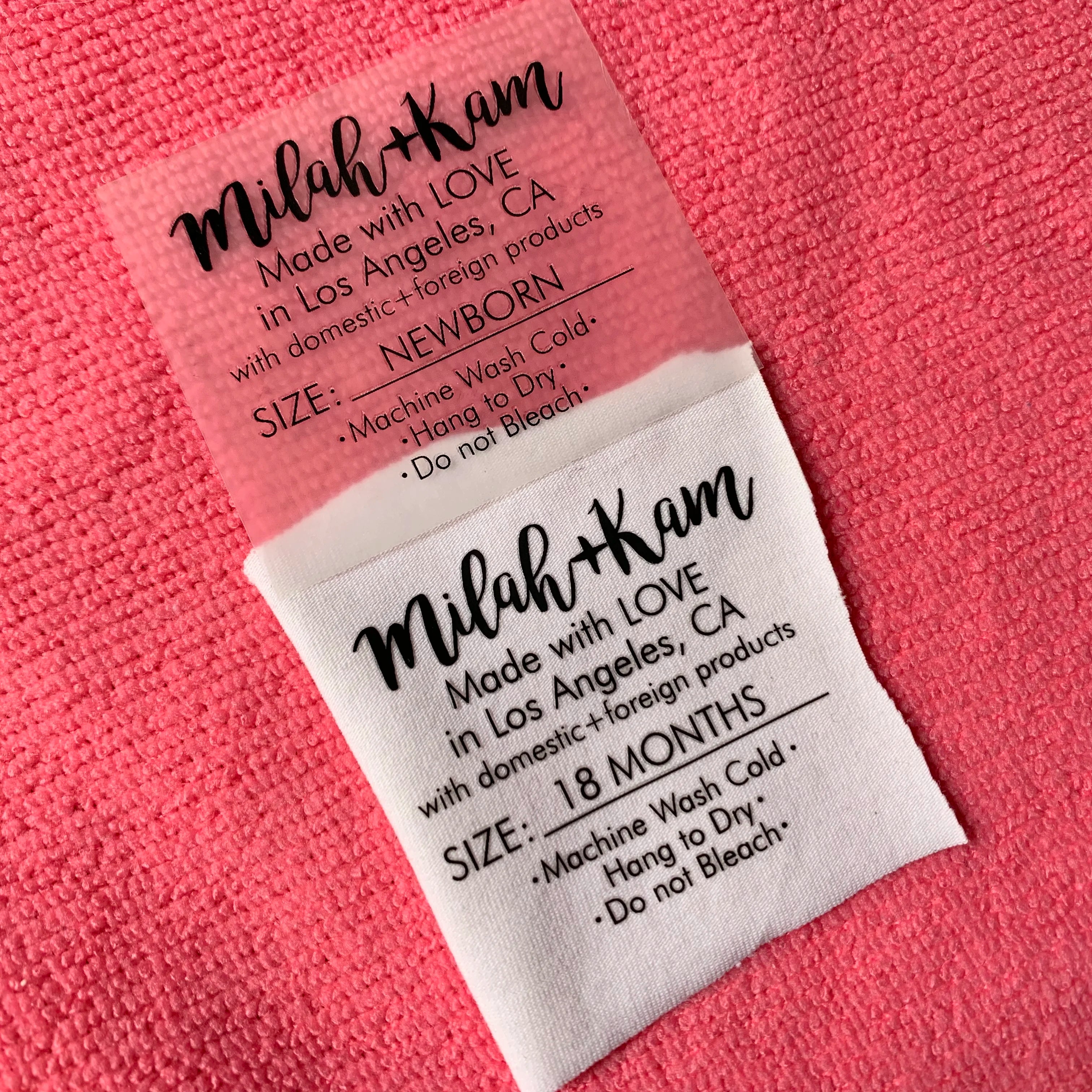 Washing Instruction Heat Transfer Stickerheat Pressed Label Transfer Label for Suits