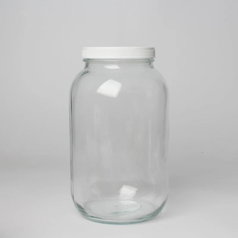 Storage Jar Wide Mouthed One Gallon Glass for Food Storage Mason Glass with Plastic Lid 4L 128oz Kitchen Multifunction CLASSIC