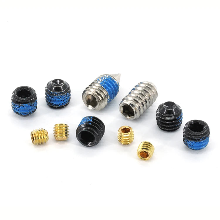 Screw Fastener Black Nylock Hexagon  Set Screw Cup Point Stainless Steel/ Brass M1.7 M2 M4 M5 M6 Torx With Pin Grub