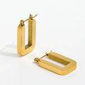 Joolim Jewelry 18K Gold Plated Square Stud Earrings Stainless Steel Jewelry Wholesale MegaBDM