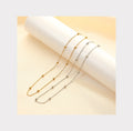 Simple Bead Chain Stainless Steel Round Bead Necklace Luxury Hign Quality 18K Gold-plated Round Bead Chain Necklace
