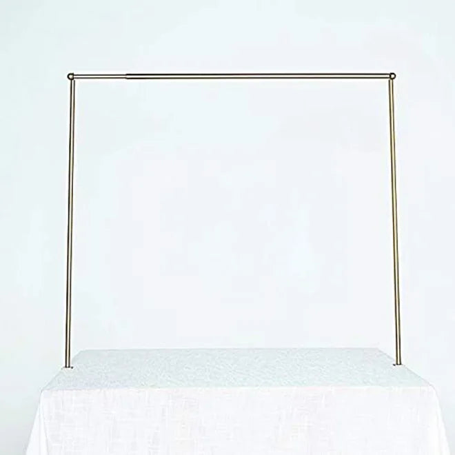 NEW Metal Adjustable Over the Table Rod Stand With Clamps Gold Table Arch for Wedding Party  Christmas Decoration Supplies