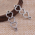 Hollow Heart Connector Charms for Jewelry Marking