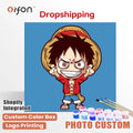 Orfon Dropshipping Chibi Luffy One Piece Paint by Numbers Kit - Anime Manga Art for Home Decor DIY Craft