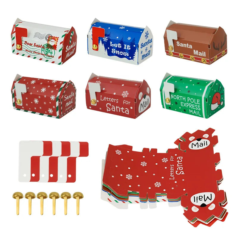 Wholesale Christmas Candy Box Color Mailbox square Candy Box Gift Wrapping Paper Box
