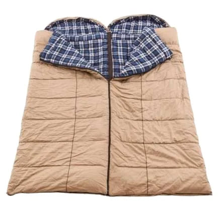 Outdoor Waterproof 4 Season Cotton Filled Canvas Sleeping Bag Envelope Style for Camping