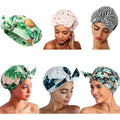 Reusable Shower Cap for Women Shower Caps for Long Hair Waterproof Bath Cap Turban