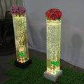 Interior Wedding Decoration Pillars Bubble Tubes Sensory Led Floor Lamps Water Bubble Lamp