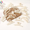 White Color Pearl Bead Large Hair Claw Clip Large Hair Clamp for Women Thick Hair