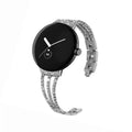 Fashion Trend Single Denim Chain Stainless Steel Watch Band for Google Pixel Watch Crystal Accents