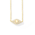 Girls Latest Design Gold Plated Luxury Zircon Eye Necklace 925 Sterling Silver Evil Eyes Choker Necklace for Women Gift