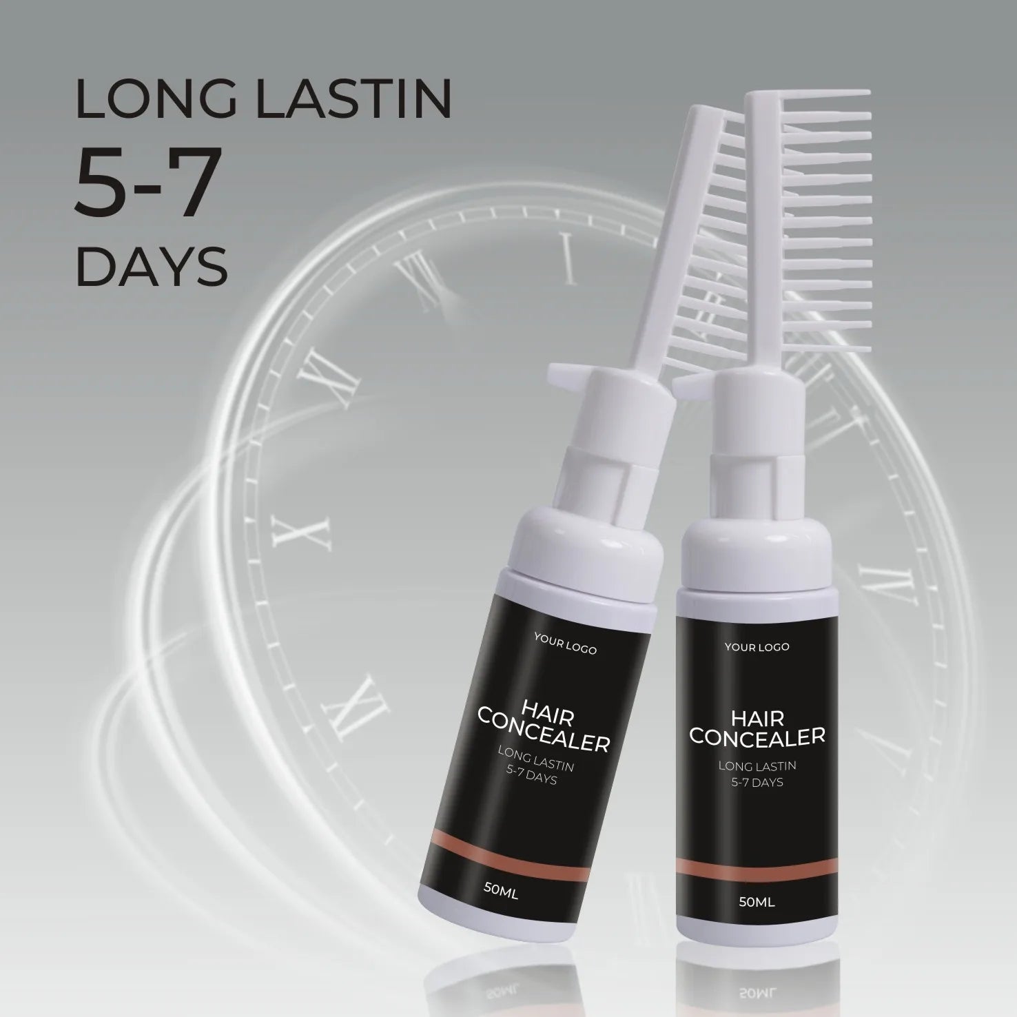 Custom 5-15 Day Plastic Bald Scalp Concealer Paste Grey Label Box Plant-Based Barbershop Cover Permanent Liquid Fuller Hair Look