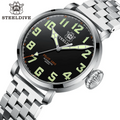 STEELDIVE SD1903 New Arrival 46.5mm Steel Case Dive Watch Super Luminous C3 Unique Crown 200M 20ATM Diving Men Watches