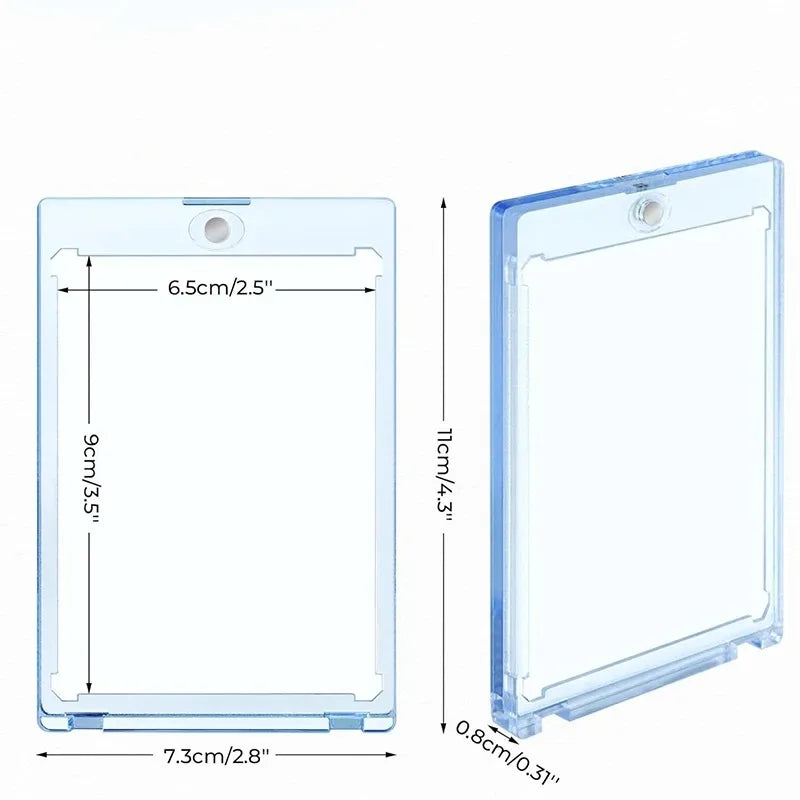 MIO Custom Graded Clear PP Material Card Protectors 3 8mm Thickness No Closure Trading Card Holder for Baseball Football Cards