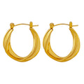 French Twist C-shaped Earrings Personalized Fashion 316L Stainless Steel Earrings
