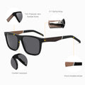 CONCHEN Wholesale OEM Customized Sun Glasses TAC Polarized Acetate Wood Temple Sunglasses