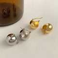 2026 New European and American Style Brass Simple Ball Light Luxury Earrings Female Stud Earrings