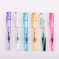 Chinese Clear Plastic Writing Fine Broad Sketch Drawing Scrapbook Calligraphy Painting Filled Flexible Brush Tip Fountain Pen