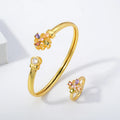 Zeadear Jewelry Elegant Fashion Classic 2-piece Bracelet Set and Ring Set with 18K Gold Set