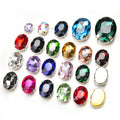 Oval Glass Sew on Rhinestone With Gold Claw Setting Crystal Button With Holes for Garment Jewelry Wedding Dress Accessories