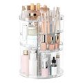 HelloWorld New 360 Degree Vanity Divisoria Spinning Rotating Clear Plastic Acrylic Cosmetic Make up Makeup Organizer for Desk