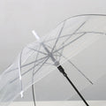 Wholesale Custom Printed Clear PVC Umbrellas Japanese Style Manual Open Rain Sun Protection Umbrellas for Wedding
