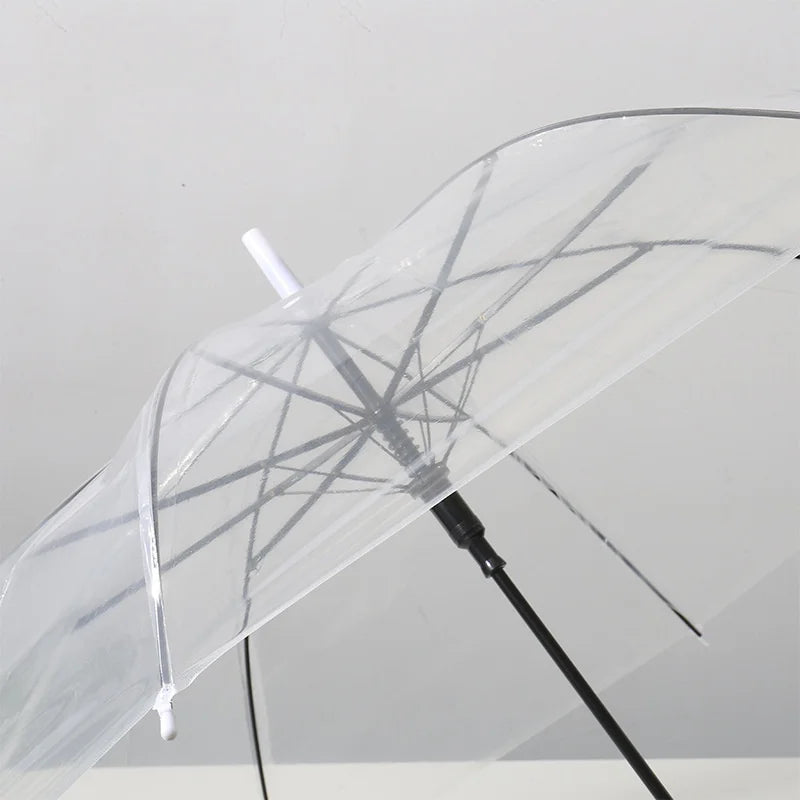 Wholesale Custom Printed Clear PVC Umbrellas Japanese Style Manual Open Rain Sun Protection Umbrellas for Wedding