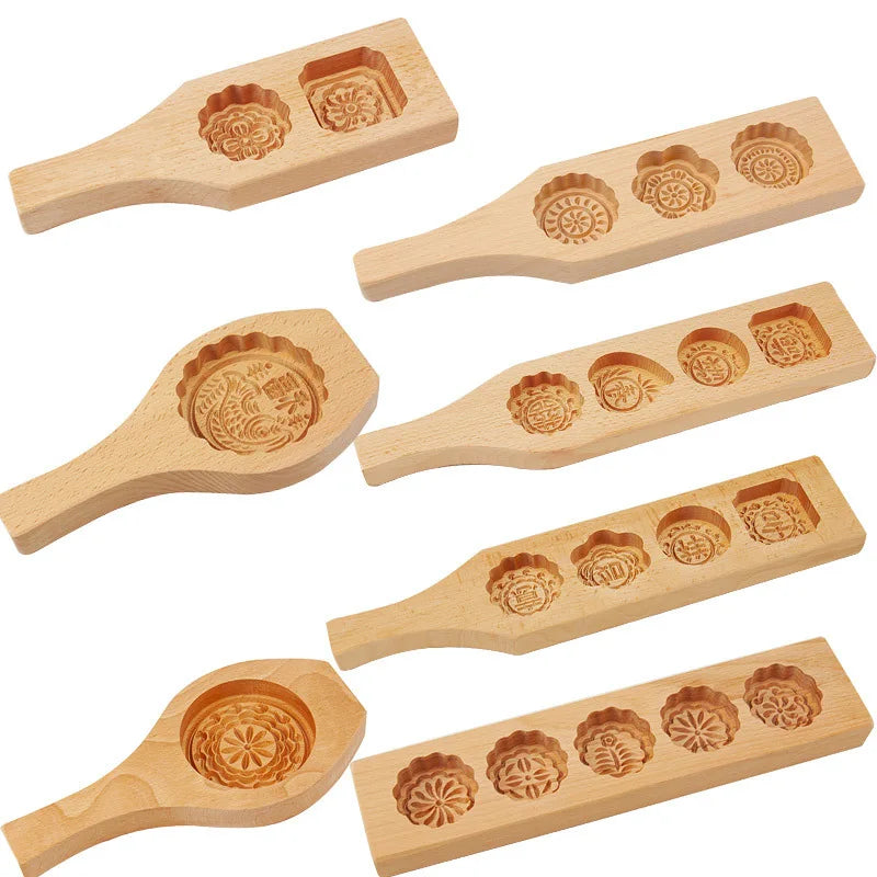 HY Wood Mooncake Baking Mold Cookies Mold