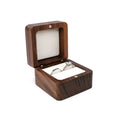 Custom Engraved Logo Blank Square Earring Jewelry Gift Packaging Wooden Ring Box for Ring Cufflink