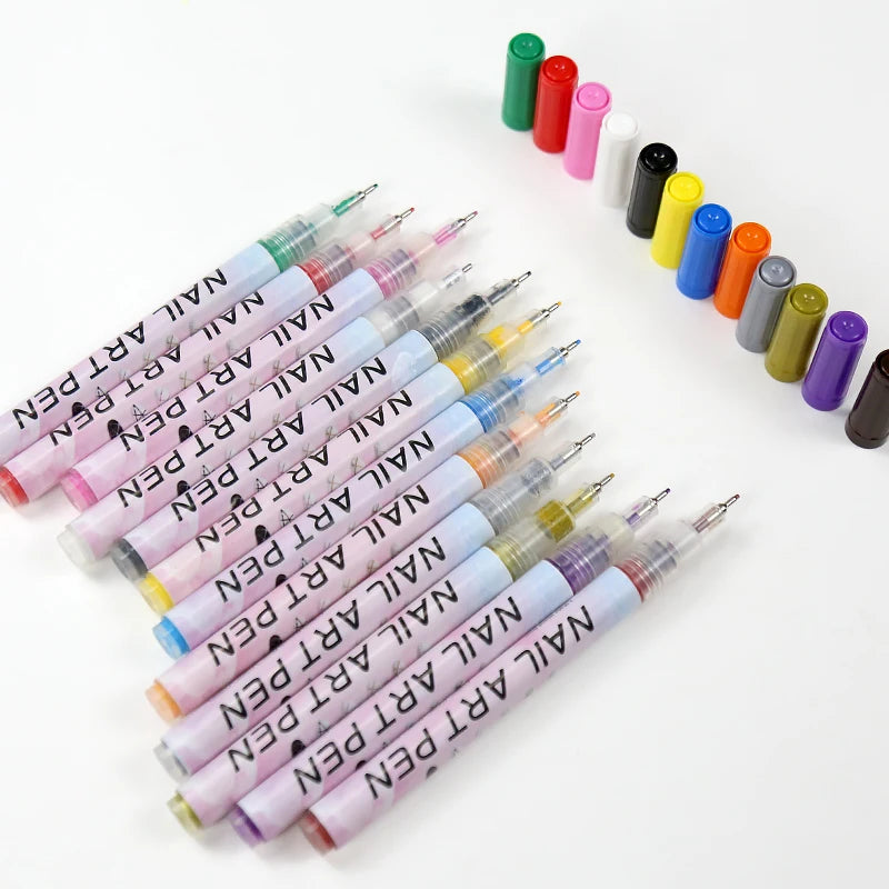 Best New Arrival Graffiti Nail Pen Drawing Oem Gel Polish Nail Dotting Pen Nail Art Pen for Painting